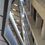 Creative space - Geometric architecture - internal building design light and shadow on the walls and balcony at the Tate gallery London