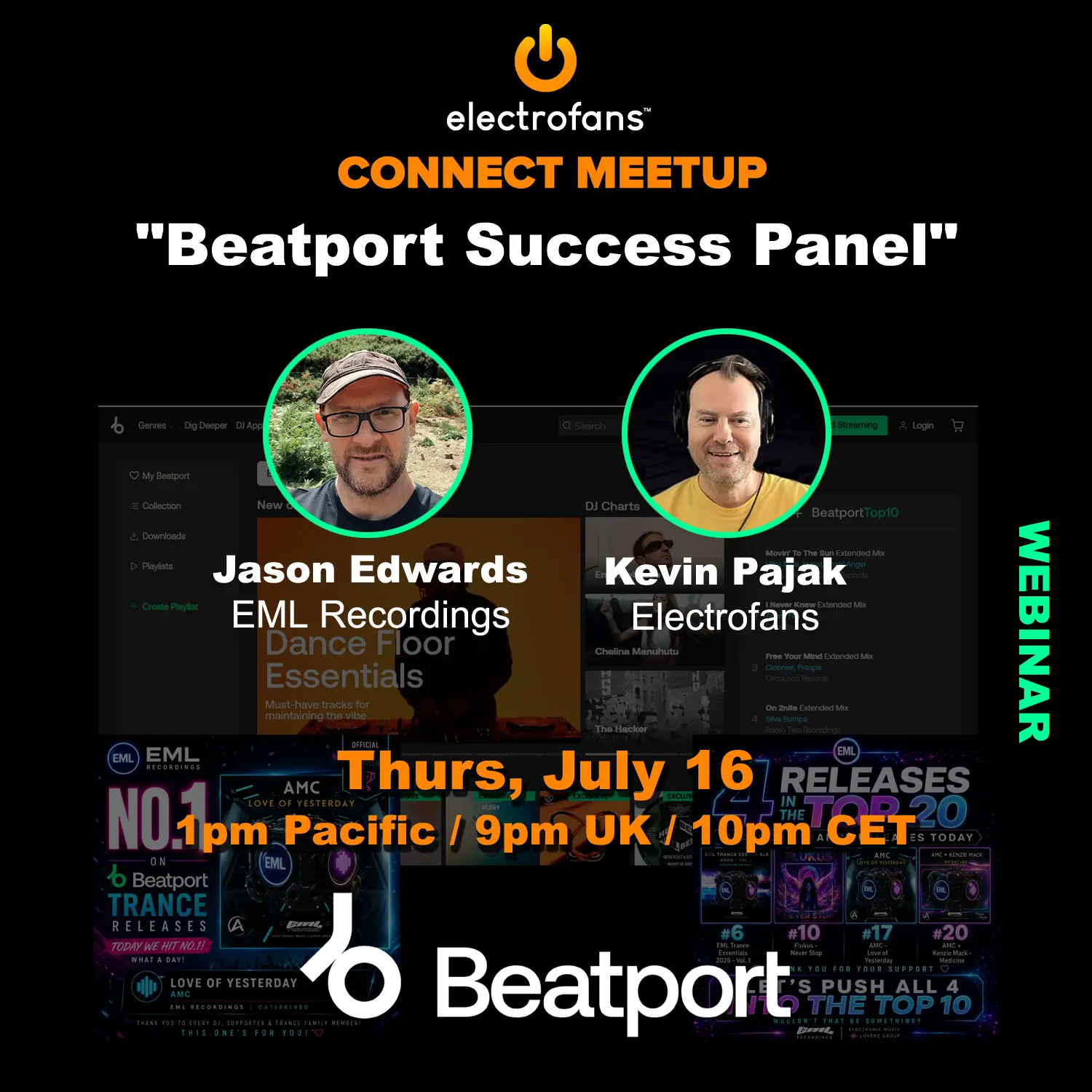 Electrofans Connect - Beatport Success Panel