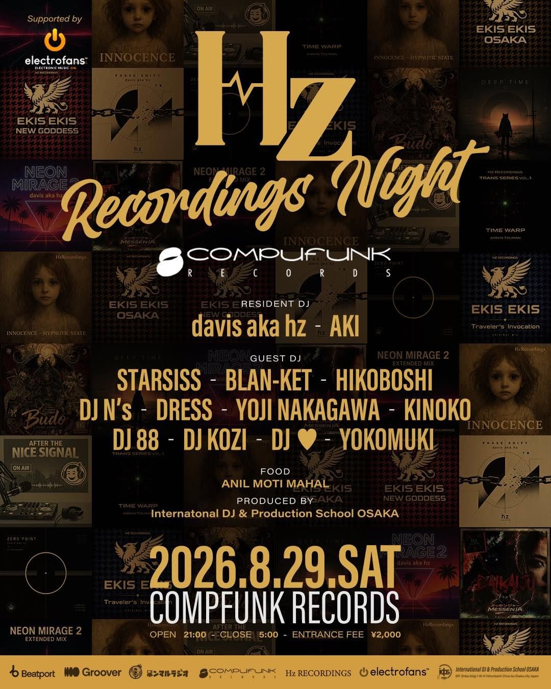 Hz Recordings Label Night in Osaka [August 29, 2026] - Electrofans