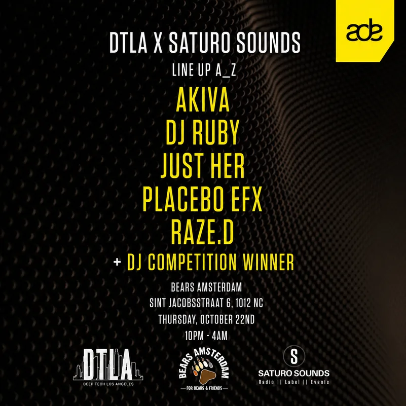 ADE 2026 - Deep Tech LA and Saturo Sounds